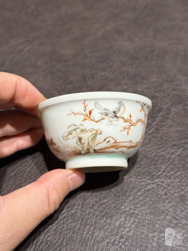 清乾隆 粉彩花鸟纹茶具一套25件 - 图27